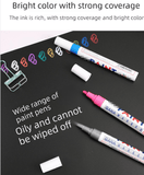 Darrahopens Home & Garden > Home Office Accessories > Pens & Pencils 12 Colour Oil Based Paint Marker Pens Set 3.0mm Medium Tip Waterproof Permanent Ink for Rock Painting Metal Glass Rubber Tyres Wood DIY Art