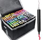 Darrahopens Home & Garden > Home Office Accessories > Pens & Pencils 168-pack Marker Pens with Case - Double-sided Colored Pens Multicolor multicolor