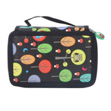 Darrahopens Home & Garden > Home Office Accessories > Pens & Pencils Colored Pencil Case Pencil Holder with Zipper Closure Large Capacity Pencil Case Foldable Colored Pencil Bag Cartoon Black 4 Layers 72 Holes In Australia - Darrahopens