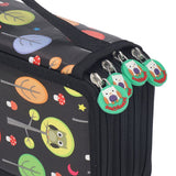 Darrahopens Home & Garden > Home Office Accessories > Pens & Pencils Colored Pencil Case Pencil Holder with Zipper Closure Large Capacity Pencil Case Foldable Colored Pencil Bag Cartoon Black 4 Layers 72 Holes In Australia - Darrahopens