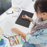 Darrahopens Home & Garden > Home Office Accessories > Pens & Pencils Digital Graphics Tablet Drawing Pad 8192 Levels Large Working Area 285x180mm Compatible with Win/MacOS Support PC/Mobile for Drawing Designing Teaching