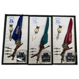 Darrahopens Home & Garden > Home Office Accessories > Pens & Pencils Harry Potter Vintage Feather Dip Pen Writing Set with ink Calligraphy Quill Pen Gifts - NAVY BLUE