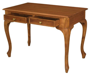 Darrahopens Home & Garden > Home Office Accessories Queen Anne 2 Drawer Desk (Light Pecan)