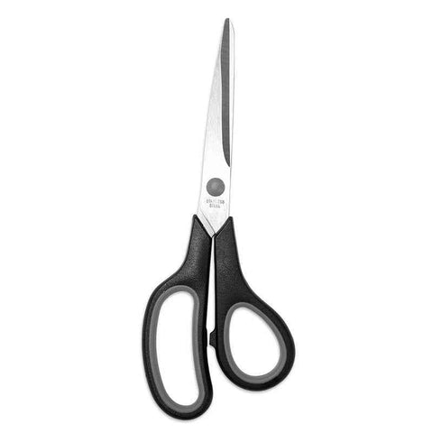 Darrahopens Home & Garden > Home Office Accessories > Scissors Stainless Steel Kitchen & Office Scissors with Soft Grip Handle, Sharp Multipurpose Craft Shears, Black and Gray