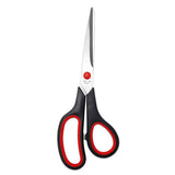 Darrahopens Home & Garden > Home Office Accessories > Scissors Stainless Steel Kitchen & Office Scissors with Soft Grip Handle, Sharp Multipurpose Craft Shears, Black and Red