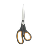 Darrahopens Home & Garden > Home Office Accessories > Scissors Stainless Steel Kitchen & Office Scissors with Soft Grip Handle, Sharp Multipurpose Craft Shears, Orange and Gray