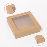 Darrahopens Home & Garden > Home Office Accessories > Shipping Supplies 50pcs Bakery Cake Packaging Boxes with Visible Open Window Lunch Boxes - L In Australia - Darrahopens