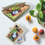 Darrahopens Home & Garden > Home Office Accessories > Shipping Supplies 50pcs Bakery Cake Packaging Boxes with Visible Open Window Lunch Boxes - L In Australia - Darrahopens