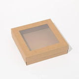 Darrahopens Home & Garden > Home Office Accessories > Shipping Supplies 50pcs Bakery Cake Packaging Boxes with Visible Open Window Lunch Boxes - L In Australia - Darrahopens