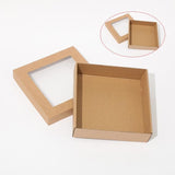 Darrahopens Home & Garden > Home Office Accessories > Shipping Supplies 50pcs Bakery Cake Packaging Boxes with Visible Open Window Lunch Boxes - L In Australia - Darrahopens