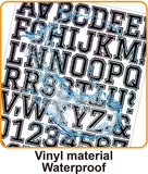 Darrahopens Home & Garden > Home Office Accessories > Shipping Supplies Letter stickers - 10-sheet vinyl letter stickers - 1.5-inch self-adhesive alphabet and number stickers - waterproof - suitable for mailboxes, windows, doors, cars, boats, house numbers (Style A)