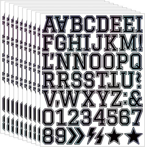 Darrahopens Home & Garden > Home Office Accessories > Shipping Supplies Letter stickers - 10-sheet vinyl letter stickers - 1.5-inch self-adhesive alphabet and number stickers - waterproof - suitable for mailboxes, windows, doors, cars, boats, house numbers (Style A)