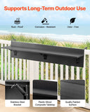 Darrahopens Home & Garden > Home Office Accessories > Shipping Supplies VEVOR Balcony Hanging Table, 12 x 48 in Folding Balcony Railing Table, Outdoor Balcony Bar Table for Railings, 50 lbs Loading, Fit Railing from 1" to 4.3", Serving Table for Patio & Deck