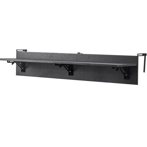 Darrahopens Home & Garden > Home Office Accessories > Shipping Supplies VEVOR Balcony Hanging Table, 12 x 48 in Folding Balcony Railing Table, Outdoor Balcony Bar Table for Railings, 50 lbs Loading, Fit Railing from 1" to 4.3", Serving Table for Patio & Deck