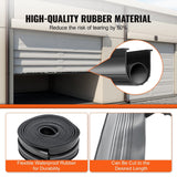 Darrahopens Home & Garden > Home Office Accessories > Shipping Supplies VEVOR Garage Door Seals Bottom Rubber, U Shape +O Ring Combination Garage Door Bottom Weather Seal, 20ft Weatherproofing Garage Door Seal, 5/16 inch T-ends and 3 3/4 inch Width, for Doors, Black
