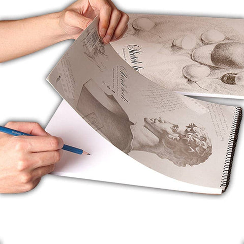 Darrahopens Home & Garden > Home Office Accessories Sketch Pad 40 Sheets Artist Drawing Painting Art Paper with Thick Baseboard(28.7*20.8cm)