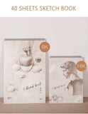 Darrahopens Home & Garden > Home Office Accessories Sketch Pad 40 Sheets Artist Drawing Painting Art Paper with Thick Baseboard(28.7*20.8cm)