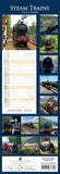Darrahopens Home & Garden > Home Office Accessories Steam Trains - 2024 Slimline Slim Wall Calendar Hanging Planner New Year Gift