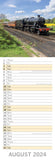Darrahopens Home & Garden > Home Office Accessories Steam Trains - 2024 Slimline Slim Wall Calendar Hanging Planner New Year Gift