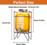 Darrahopens Home & Garden > Home Office Accessories > Tape & Dispensers CARLA HOME 5L Glass Drink Dispenser with Metal Stand, Wide Mouth Beverage Jar & Stainless Steel Tap for Lemonade, Iced Tea, Water & Fruit-Infused Drinks