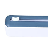 Darrahopens Home & Garden > Home Office Accessories > Tape & Dispensers Reusable Cling Film Dispenser Magnetic Refillable Plastic Wrap Dispenser with Cutter Magnetic Stripe White Blue In Australia - Darrahopens