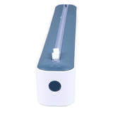 Darrahopens Home & Garden > Home Office Accessories > Tape & Dispensers Reusable Cling Film Dispenser Magnetic Refillable Plastic Wrap Dispenser with Cutter Magnetic Stripe White Blue In Australia - Darrahopens