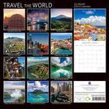 Darrahopens Home & Garden > Home Office Accessories Travel the World - 2024 Square Wall Calendar 16 Months Planner New Year Gift