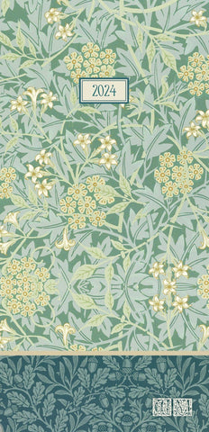 Darrahopens Home & Garden > Home Office Accessories William Morris Jasmine - 2024 Flexi Pocket Diary Premium Planner New Year Gift