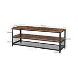 Darrahopens Home & Garden Industrial TV Cabinet Sturdy Wooden Entertainment Unit