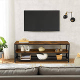 Darrahopens Home & Garden Industrial TV Stand 60 Inches, Rustic Brown