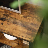 Darrahopens Home & Garden Industrial TV Stand 60 Inches, Rustic Brown