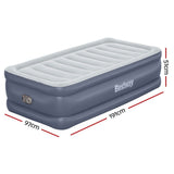 Darrahopens Home & Garden > Inflatable Mattress Bestway Mattress Air Bed Single Size 51CM Inflatable Camping Beds Home Outdoor
