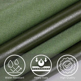 Darrahopens Home & Garden KILIROO 3X3m Heavy Duty Waterproof Sun Blocked Dustproof Canvas Tarp Army Green