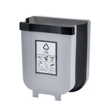 Darrahopens Home & Garden > Kitchen Bins > Automatic Bins 2x 9L Kitchen Wall Mounted Foldable Waste Bin Hanging Trash Can - Brown