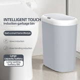 Darrahopens Home & Garden > Kitchen Bins > Automatic Bins Beige and Brown Smart Sensor Trash Can – 15L Capacity, Compact Design for Home Use with Automatic Induction Opening(Three sensor modes)