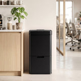 Darrahopens Home & Garden > Kitchen Bins > Automatic Bins Devanti 72L Sensor Bin Rubbish Bins 4-in-1 Compartment Stainless Steel Trash Can Black In Australia - Darrahopens