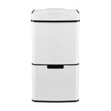 Darrahopens Home & Garden > Kitchen Bins > Automatic Bins Devanti 72L Sensor Bin Rubbish Bins 4-in-1 Compartment Stainless Steel Trash Can White In Australia - Darrahopens