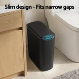 Darrahopens Home & Garden > Kitchen Bins > Automatic Bins Devanti Automatic Trash Bin with Lid 25L Motion Sensor Kitchen Bin Touchless Garbage Can Plastic Slim Rubbish Bin with Liner Holder for Kitchen, Home, Office, Black