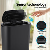 Darrahopens Home & Garden > Kitchen Bins > Automatic Bins Devanti Automatic Trash Bin with Lid 25L Motion Sensor Kitchen Bin Touchless Garbage Can Plastic Slim Rubbish Bin with Liner Holder for Kitchen, Home, Office, Black