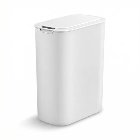 Darrahopens Home & Garden > Kitchen Bins > Automatic Bins Devanti Automatic Trash Bin with Lid 25L Motion Sensor Kitchen Bin Touchless Garbage Can Plastic Slim Rubbish Bin with Liner Holder for Kitchen, Home, Office, White