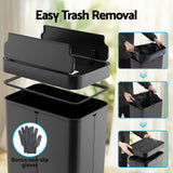 Darrahopens Home & Garden > Kitchen Bins > Automatic Bins Devanti Rubbish Bin 70L Automatic Sensor Kitchen Bin, Slim Smart Garbage Can Touchless Rectangular with Liner Holder, Fully Closed Lid for Bedroom, Bathroom, Living Room, Black