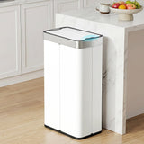 Darrahopens Home & Garden > Kitchen Bins > Automatic Bins Devanti Rubbish Bin 70L Automatic Sensor Kitchen Bin, Slim Smart Garbage Can Touchless Rectangular with Liner Holder, Fully Closed Lid for Bedroom, Bathroom, Living Room, White