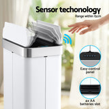 Darrahopens Home & Garden > Kitchen Bins > Automatic Bins Devanti Rubbish Bin 70L Automatic Sensor Kitchen Bin, Slim Smart Garbage Can Touchless Rectangular with Liner Holder, Fully Closed Lid for Bedroom, Bathroom, Living Room, White
