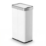 Darrahopens Home & Garden > Kitchen Bins > Automatic Bins Devanti Rubbish Bin 70L Automatic Sensor Kitchen Bin, Slim Smart Garbage Can Touchless Rectangular with Liner Holder, Fully Closed Lid for Bedroom, Bathroom, Living Room, White