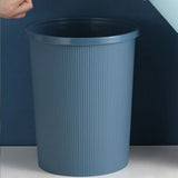 Darrahopens Home & Garden > Kitchen Bins > Automatic Bins Trash Bin Plastic Exquisite Modern Garbage Container Can for Bathroom Kitchen Living Room Large Dark Blue In Australia - Darrahopens
