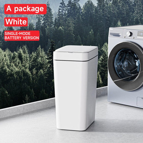 Darrahopens Home & Garden > Kitchen Bins > Automatic Bins White Smart Sensor Trash Can – Slim, Durable, and Hands-Free Waste Bin for Kitchen, Bathroom, or Living Room
