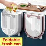 Darrahopens Home & Garden > Kitchen Bins > Foldable Bins 1 Portable Folding Trash Can with Hook - Modern Minimalist Rectangular Design, Space-Saving Durable Plastic Kitchen Bathroom Trash Can, No Power Required, Easy-Clean Surface.blue