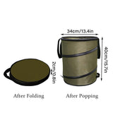 Darrahopens Home & Garden > Kitchen Bins > Pedal Bins Folding Garden Leaf Bin Portable Outdoor Storage Bucket Camping Trash Can
