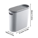 Darrahopens Home & Garden > Kitchen Bins > Pedal Bins Simple Garbage Can with Lid Household Clamped Plastic Bucket Flip Lid Kitchen