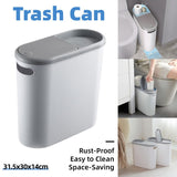 Darrahopens Home & Garden > Kitchen Bins > Pedal Bins Simple Garbage Can with Lid Household Clamped Plastic Bucket Flip Lid Kitchen
